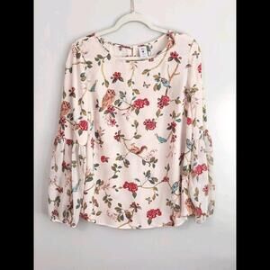 Lauren Conrad Disney Collection Top Large Ivory Long Sleeve Blouse Snow White